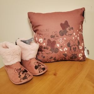 Minnie Mouse Pillow and Slippers